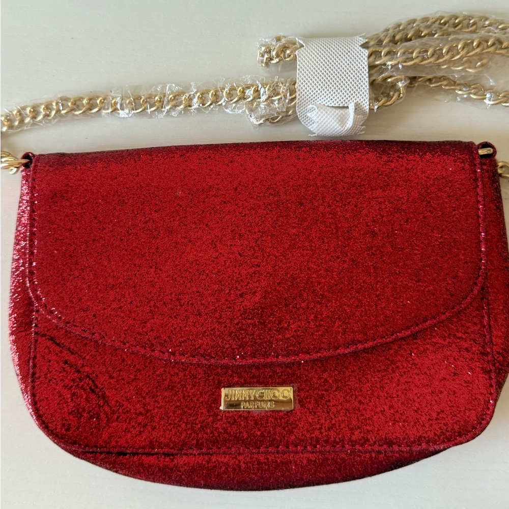 Jimmy Choo Sparkling Red Crossbody Bag